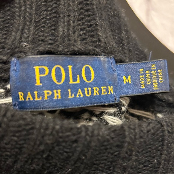 Polo by Ralph Lauren Black and Blue Crew Neck Sweater - Picture 3 of 4